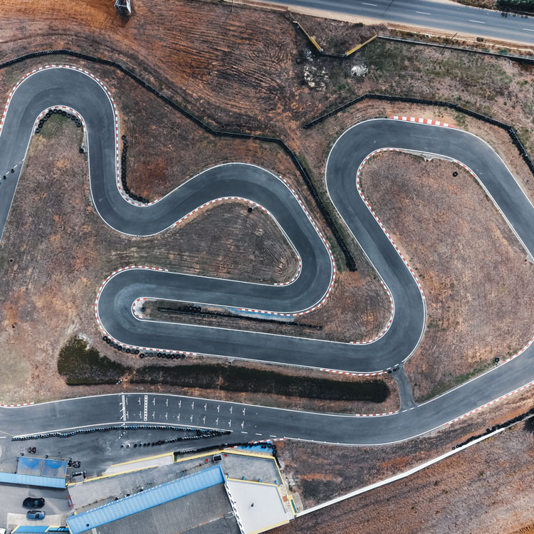 pista dinokart vista de cima